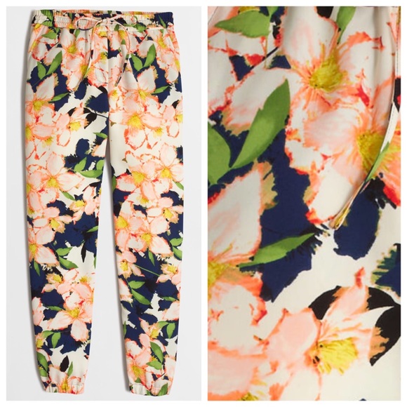 J. Crew Factory Pants - J.Crew Printed drapey drawstring pant